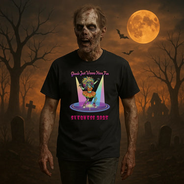 Black T-Shirt Zombie Mockup